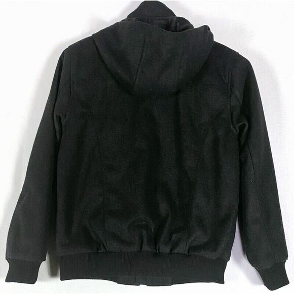 Carbon Jacket Women's Size Medium Hooded Black Short Lined Zip Up - Picture 2 of 4